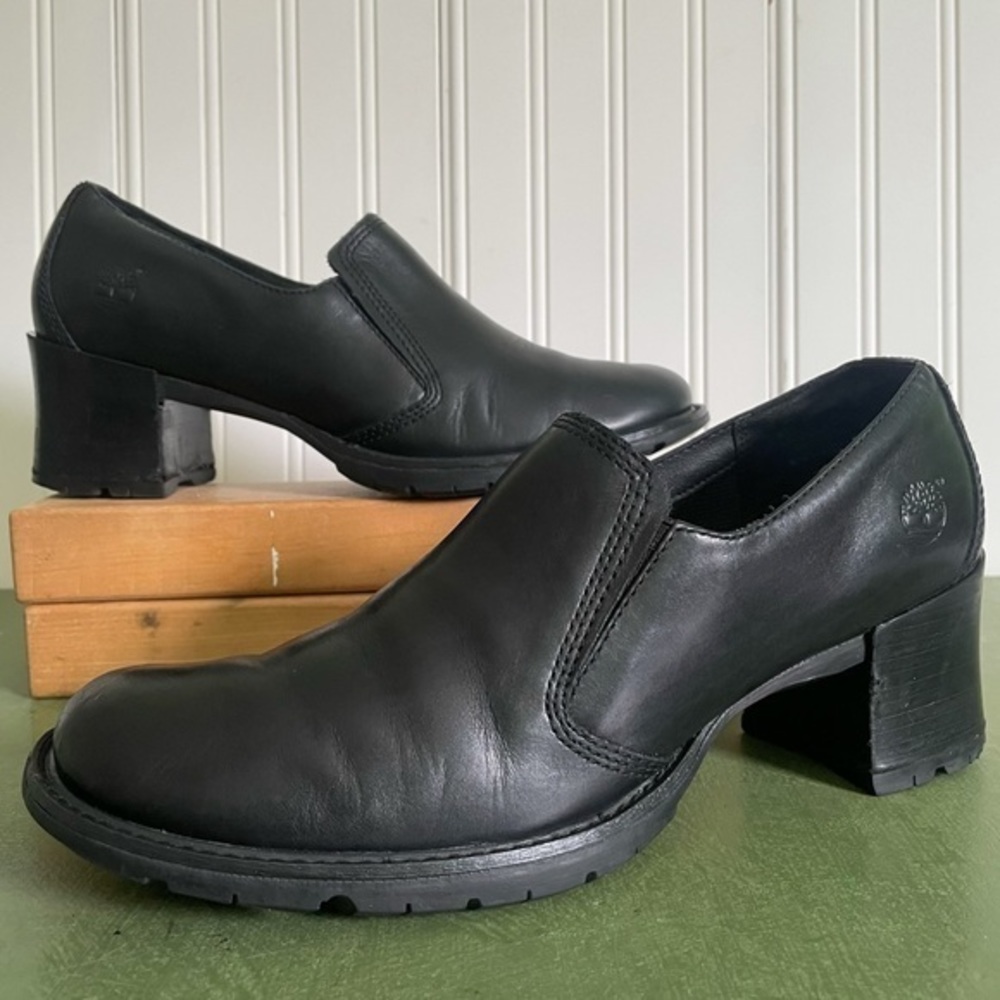 VTG Timberland 90’s Chunky Heeled Slip On Shoes